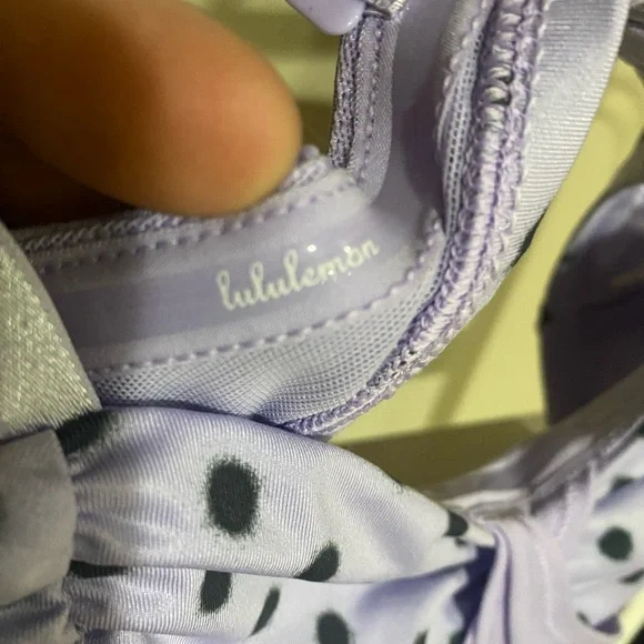 Lululemon Lilac High Noon Dot Hot But Not Tank with a built-in bra- 99 - Picture 3 of 6